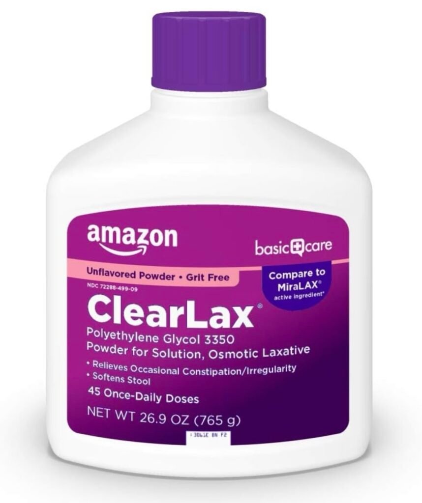 Clearlax from Amazon for constipation 