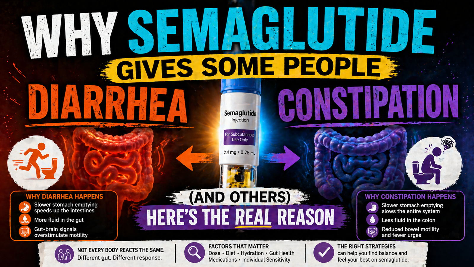 Why Semaglutide Gives Some People Diarrhea (And Others Constipation)