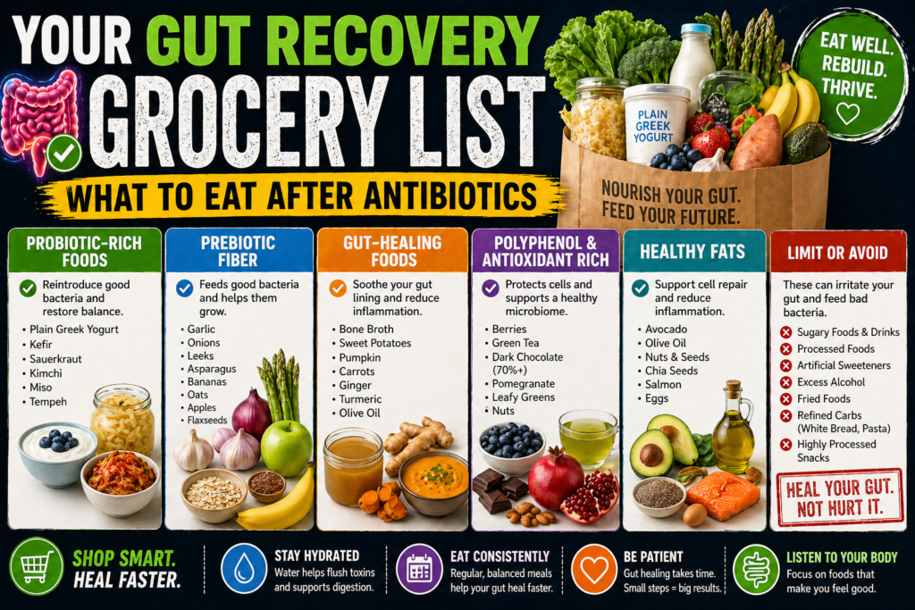Your Gut Recovery Grocery List — What to Eat After Antibiotics