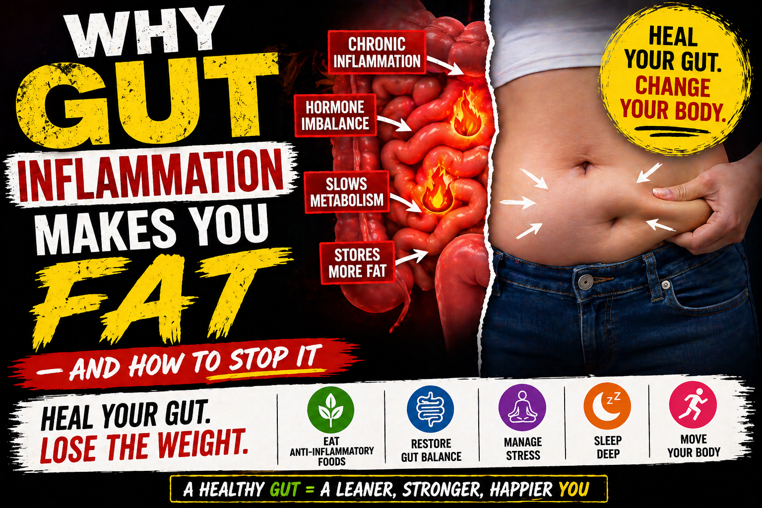 Why Gut Inflammation Makes You Fat — And How to Stop It
