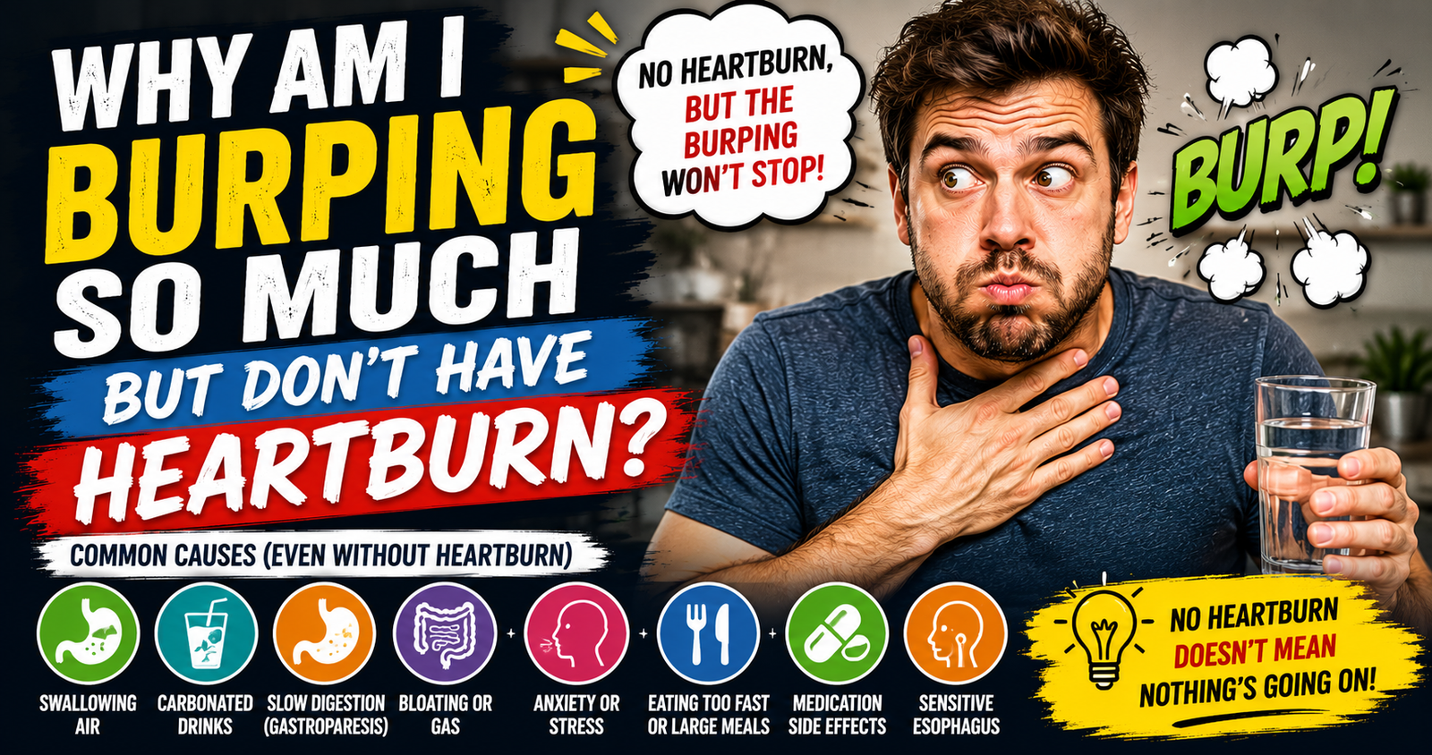 Why Am I Burping So Much but Don’t Have Heartburn?